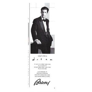 Brioni Bergdorf Goodman Men Tuxedo Fashion 2000s Print Ad